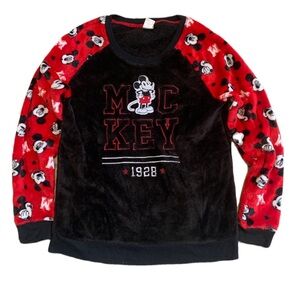 Disney Mickey Mouse & Friends Velour Raglan Sweatshirt - Small